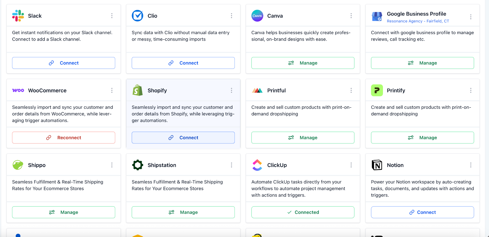 FrequencyOS integrations marketplace