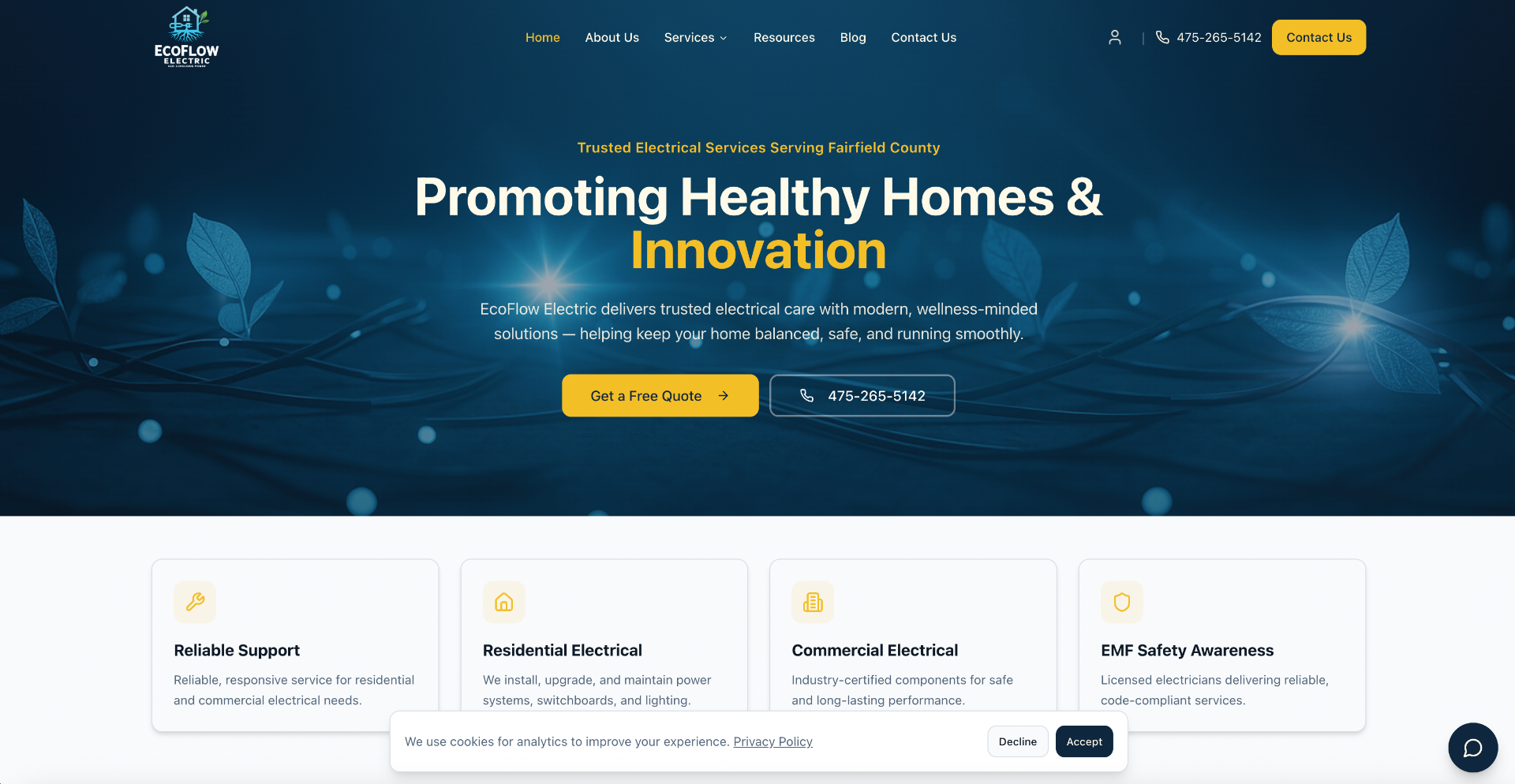 The EcoFlow Electric homepage — Promoting Healthy Homes & Innovation