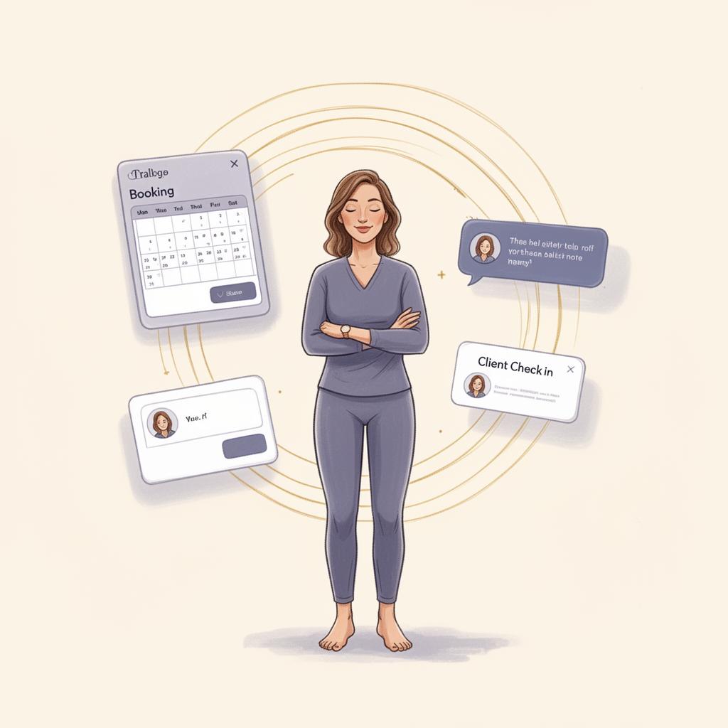 Health coach with calm booking system